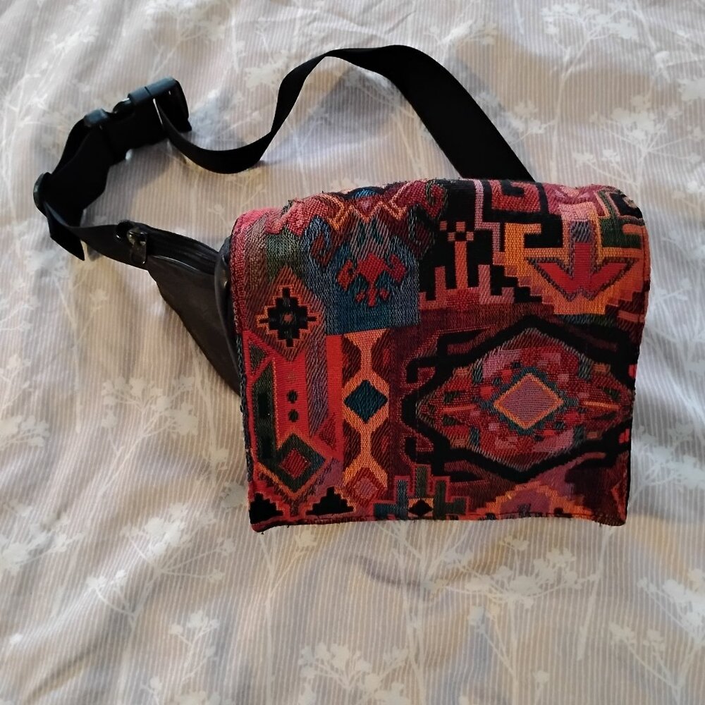 Fanny Pack/Bag with Tapestry Front Flap